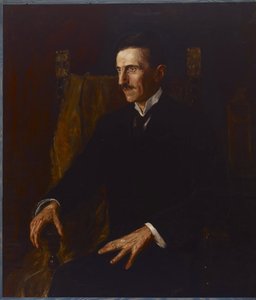 Portrait bleu de Nikola Tesla, 1916